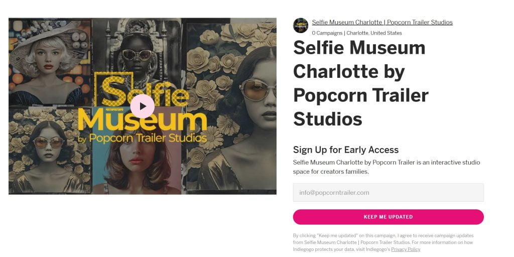 a screenshot of a crowd funding