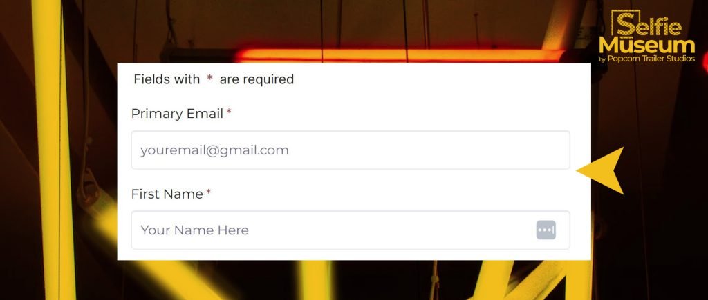 a yellow text on a black background